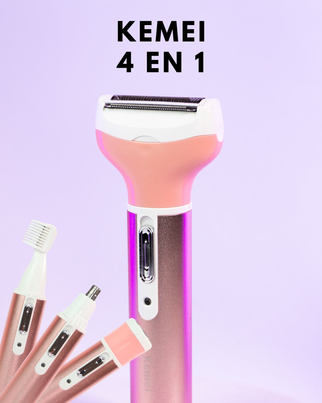 Kemei 4 en 1 – Depilación Fácil y Sin Dolor